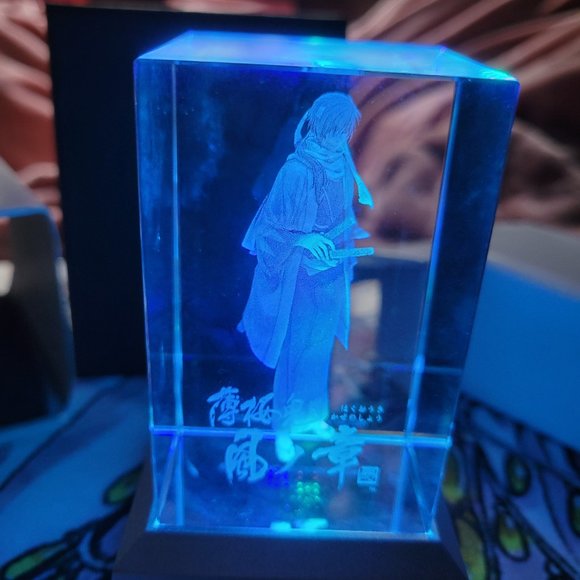 Hakuoki Saito 3D Crystal LED Light Up Figure Prism Hakuouki Rare - Picture 2 of 12